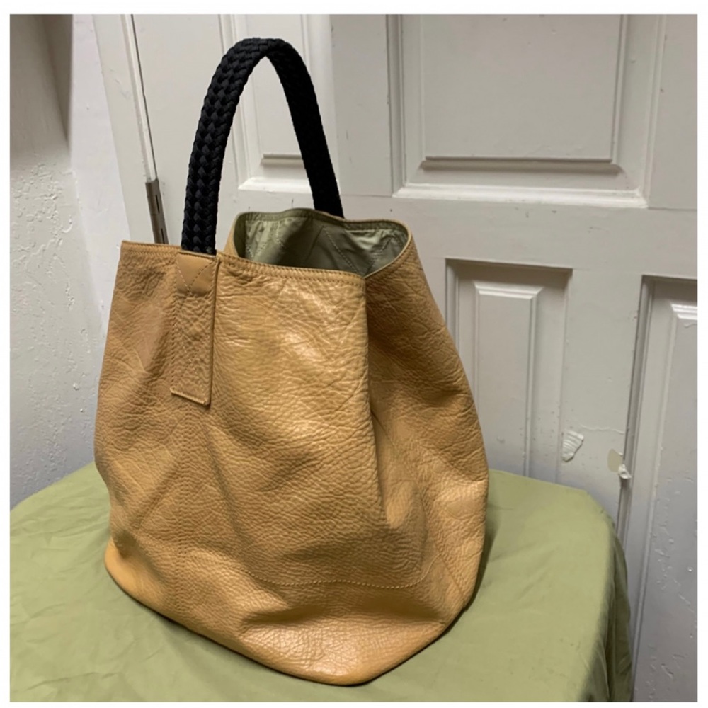 Authentic PRADA Beige Leather Tote Bag